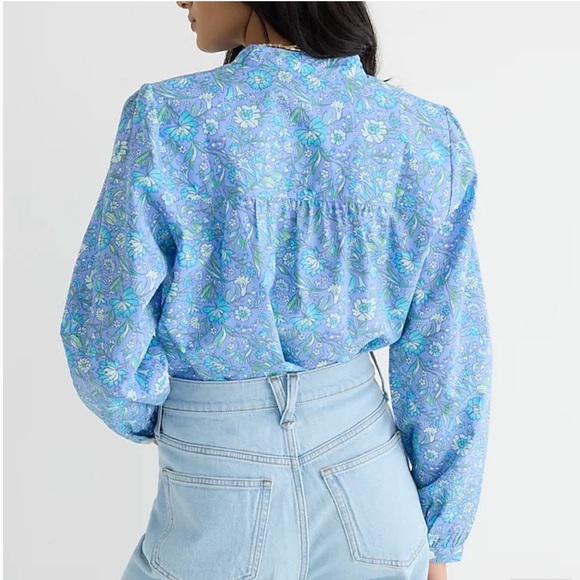 J.Crew Fresco Top In Floral Cotton Poplin - Picture 2 of 10